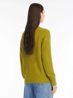 Alpaca and cotton V-neck sweater