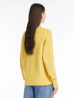 Alpaca and cotton V-neck sweater