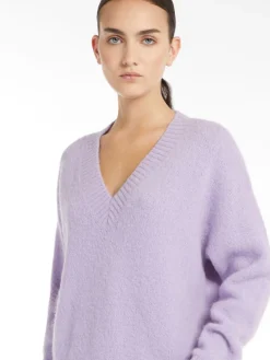 Alpaca and cotton V-neck sweater