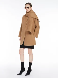Alpaca and wool jacket with scarf