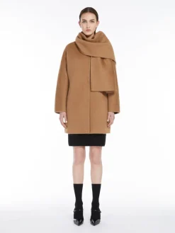 Alpaca and wool jacket with scarf
