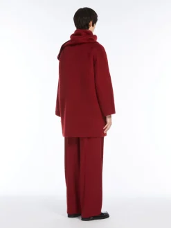 Alpaca and wool jacket with scarf