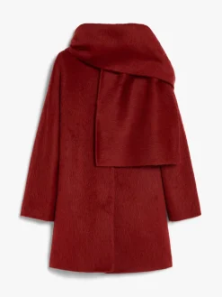 Alpaca and wool jacket with scarf