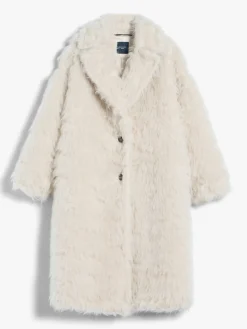 Alpaca and wool wrap coat