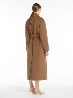 Alpaca, wool and cashmere wrap coat