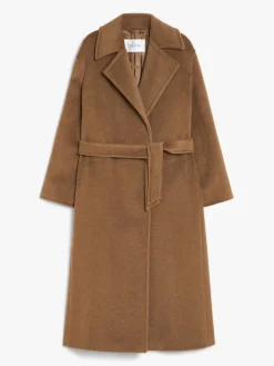 Alpaca, wool and cashmere wrap coat