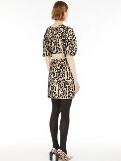Animal-print terry dress