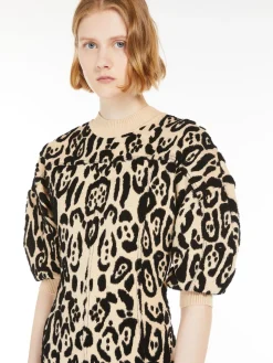 Animal-print terry dress