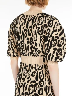 Animal-print terry dress
