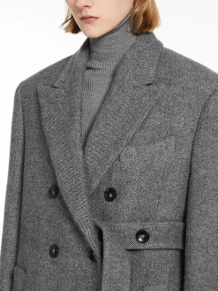 Asymmetric wool coat