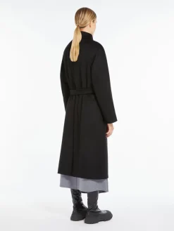 Belted cashmere coat