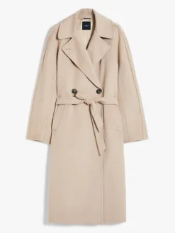 Belted cashmere coat