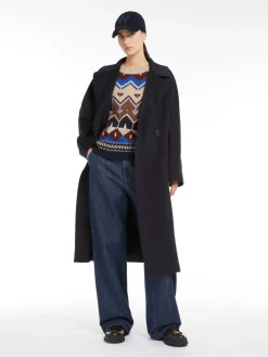 Belted wool coat