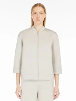 Bomber jacket in scuba jersey