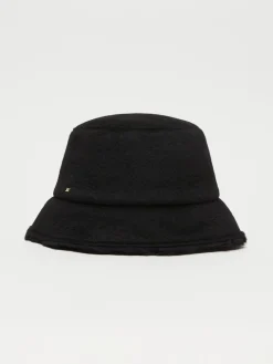 Camel and Teddy fabric reversible cloche hat