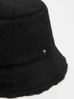 Camel and Teddy fabric reversible cloche hat