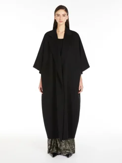 Camel drap cape coat