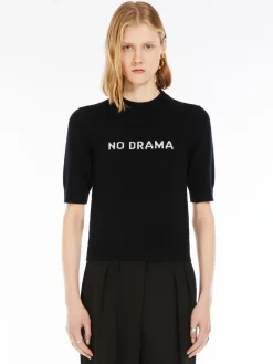 Cashmere and wool short-sleeved jumper