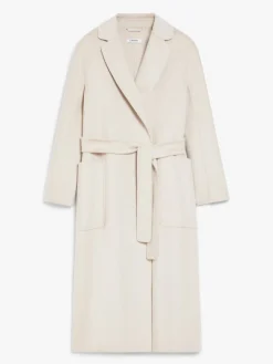 Cashmere and wool wrap coat