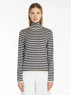 Cashmere polo-neck jumper