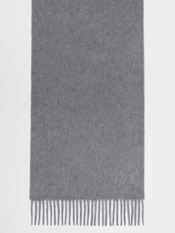 Cashmere stole with monogram embroidery