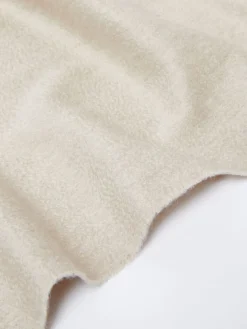 Cashmere stole with monogram embroidery