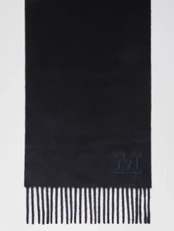 Cashmere stole with monogram embroidery