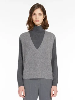 Cashmere yarn gilet