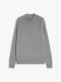 Cashmere yarn polo-neck sweater