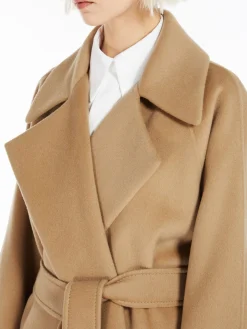Cashmere-blend robe coat