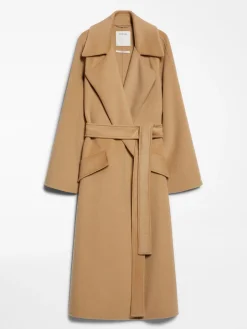 Cashmere-blend robe coat