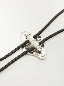 Coated fabric bolo necklace