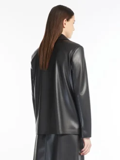 Coated jersey blazer