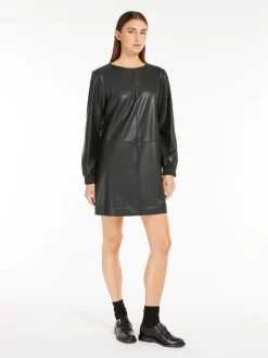 Coated jersey dress
