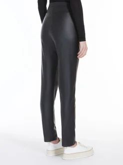 Coated jersey leggings