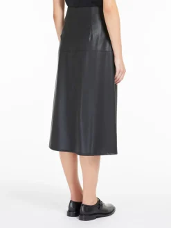 Coated jersey skirt
