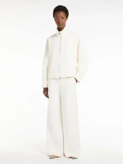 Cocoon-fit technical jersey sweatshirt