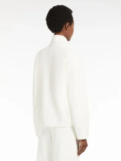 Cocoon-fit technical jersey sweatshirt