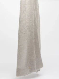 Colour-block scarf in mohair and silk