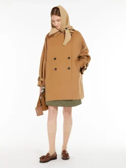 Comfort-fit double-faced wool-blend coat
