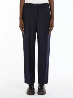 Comfort-fit flannel trousers