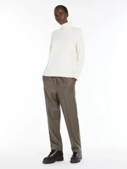 Comfort-fit flannel trousers