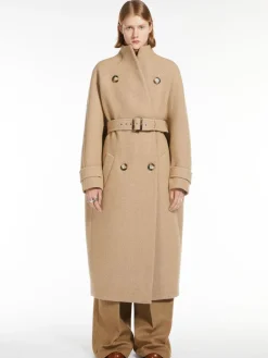 Comfort-fit wool-blend coat