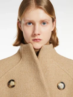 Comfort-fit wool-blend coat