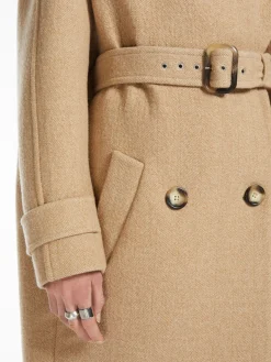 Comfort-fit wool-blend coat