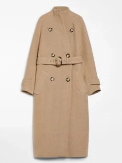 Comfort-fit wool-blend coat