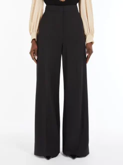 Compact jersey trousers