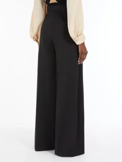 Compact jersey trousers