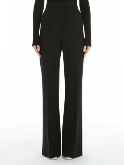 Compact jersey trousers