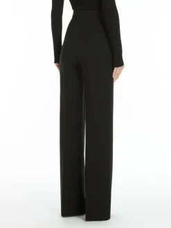 Compact jersey trousers